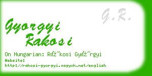 gyorgyi rakosi business card